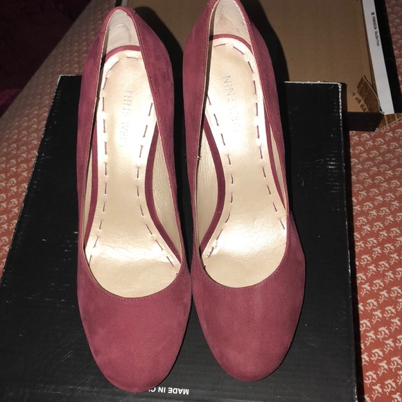 Nine West Shoes - Burgundy suede heels